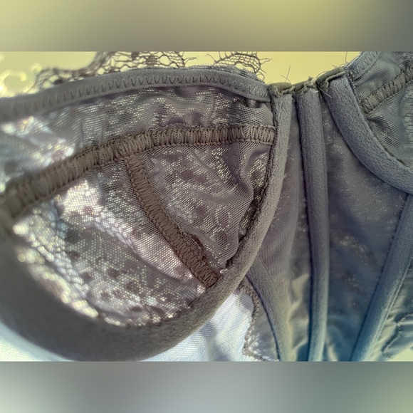 UO Out From Under Modern Love Lace Corset in Slate Blue - Picture 13 of 16